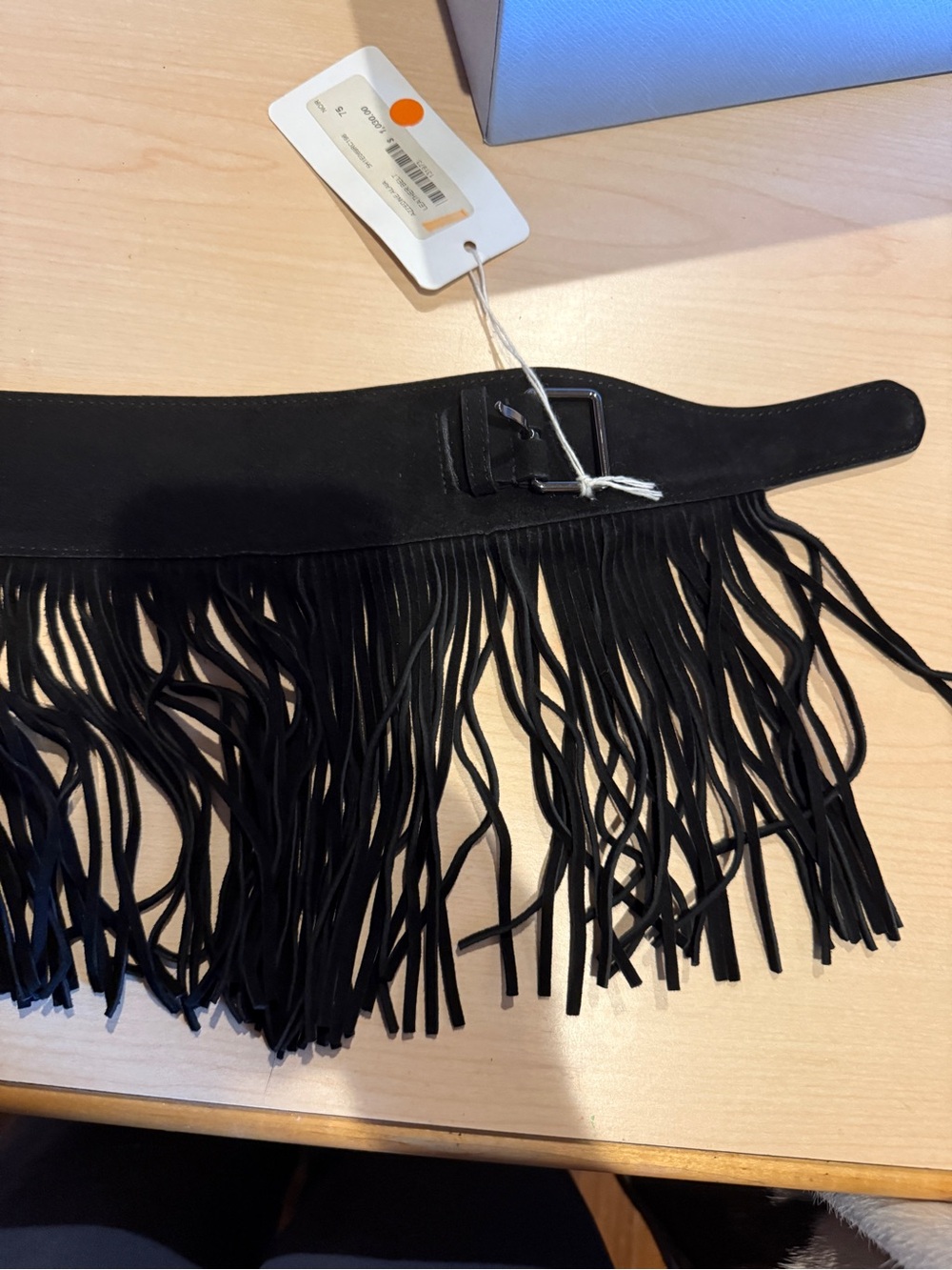 Alaia suede fringe belt